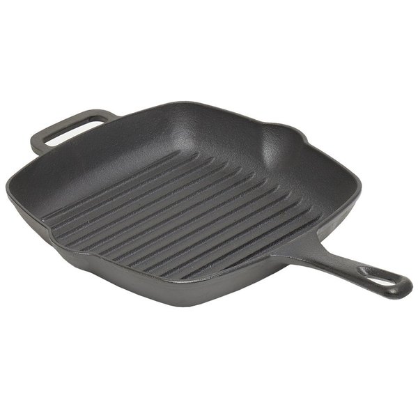 Home Basics 10inch PreSeasoned Cast Iron Square Grill Pan CS37974